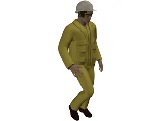 Male Worker Operator 3D Model preview