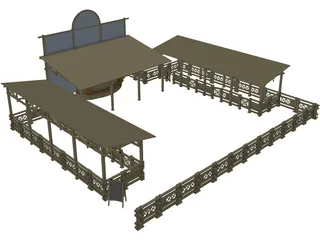 Cafe 3D Model preview