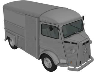 Citroen H Van (1980) 3D Model preview