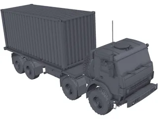 Kamaz 63501 8x8 3D Model preview