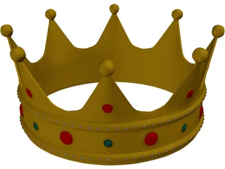 Crown Golden 3D Model preview