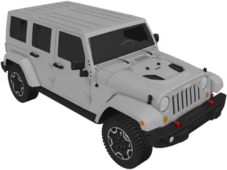 Jeep Wrangler (2014) 3D Model preview