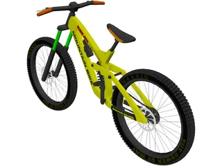 Mountain Bike Downhill 3D Model preview