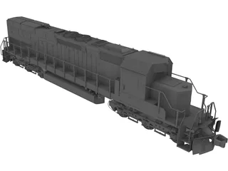 EMD SD40T 3D Model preview