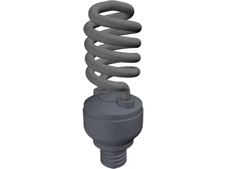 E27 Fluorescent Lamp 3D Model preview