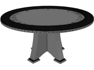Poker Table 3D Model preview