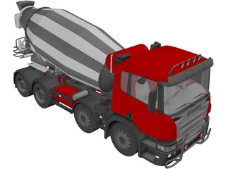 Scania Cement Truck 3D Model preview