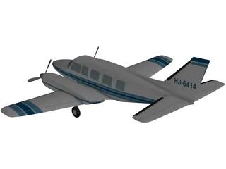 Piper PA-31 Navajo 3D Model preview