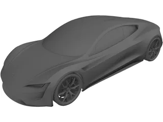 Tesla Roadster (2020) 3D Model preview