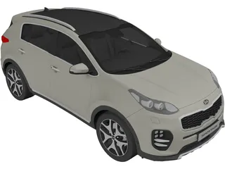 Kia Sportage (2016) 3D Model preview