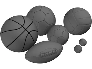Balls Collection 3D Model preview