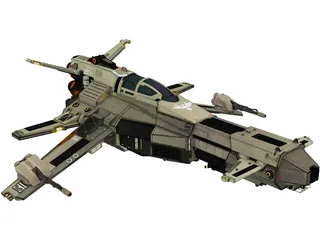 Star Conflict Spaceship Dverg 3D Model preview