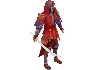Samurai 3D Model preview