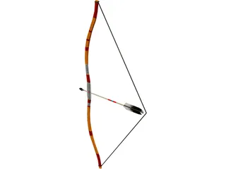 Indian Bow 3D Model preview