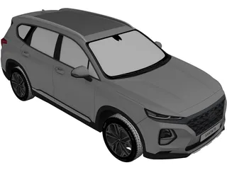 Hyundai Santa Fe (2019) 3D Model preview