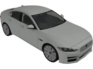 Jaguar XE (2018) 3D Model preview