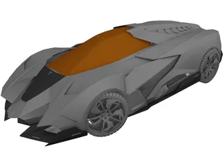 Lamborghini Egoista 3D Model preview