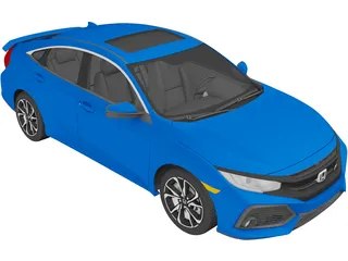 Honda Civic Si Sedan (2017) 3D Model preview