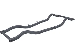 Jeep Wrangler TJ Frame 3D Model preview