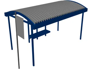 Bus Stop 3D Model preview