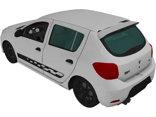 Renault Sandero RS (2017) 3D Model preview
