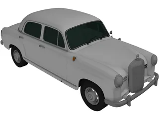 Mercedes-Benz Ponton 180 W120 (1953) 3D Model preview