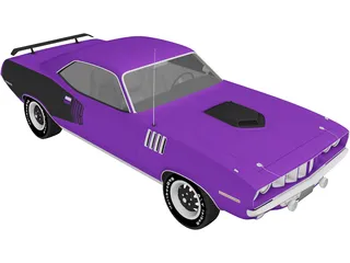 Plymouth Barracuda (1971) 3D Model preview