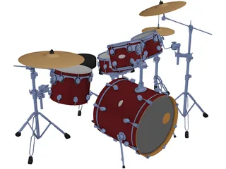 Drums 3D Model preview