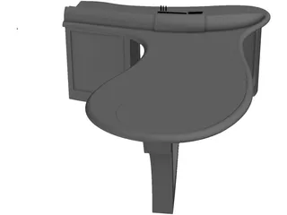 Office Table 3D Model preview