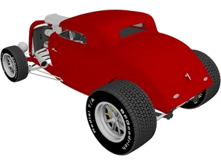 Ford Hotrod Coupe (1934) 3D Model preview