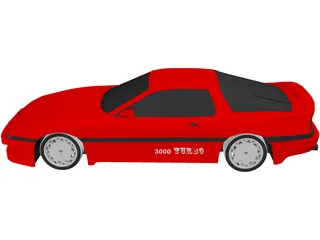 Toyota Supra 3.0i Turbo (1990) 3D Model preview