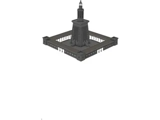 Alexandria Lighthouse 3D Model preview