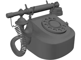 Western Electric Rotary Dial Phone 3D Model preview