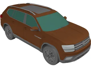 Volkswagen Teramont (2017) 3D Model preview