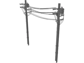 Power Line 3D Model preview