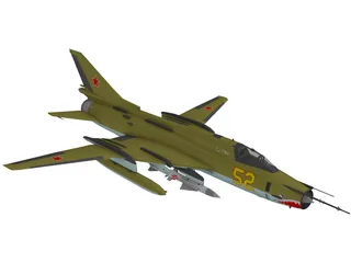 Sukhoi Su-17M4 Fitter 3D Model preview