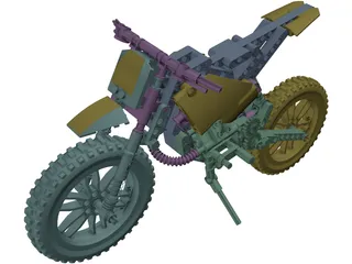 Lego Motorcycle 3D Model preview