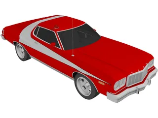 Ford Gran Torino (1975) 3D Model preview