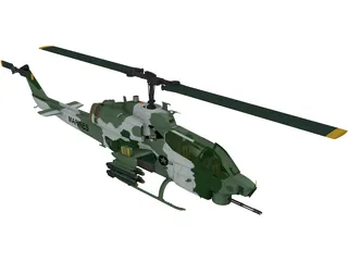 Bell AH-1W Super Cobra 3D Model preview