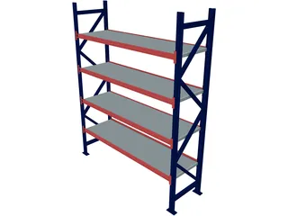 Industrial Shelf 3D Model preview