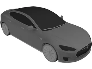 Tesla Model S P100D 3D Model preview