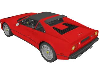 Ferrari 308 GTB GTS (1975) 3D Model preview