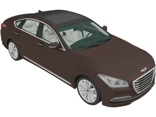 Hyundai Genesis G380 (2014) 3D Model preview