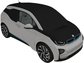 BMW i3 (2014) 3D Model preview