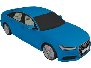 Audi A6 TFSI (2017) 3D Model preview