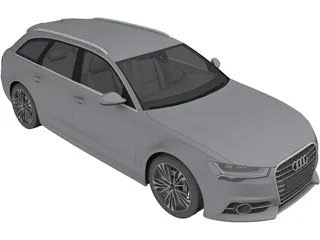 Audi A6 Avant (2015) 3D Model preview