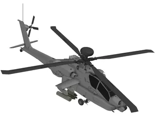 Boeing AH-64 Apache 3D Model preview