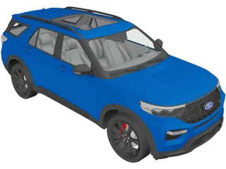 Ford Explorer ST (2020) 3D Model preview