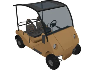 Golf Cart 3D Model preview