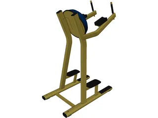 Leg Raise Machine 3D Model preview